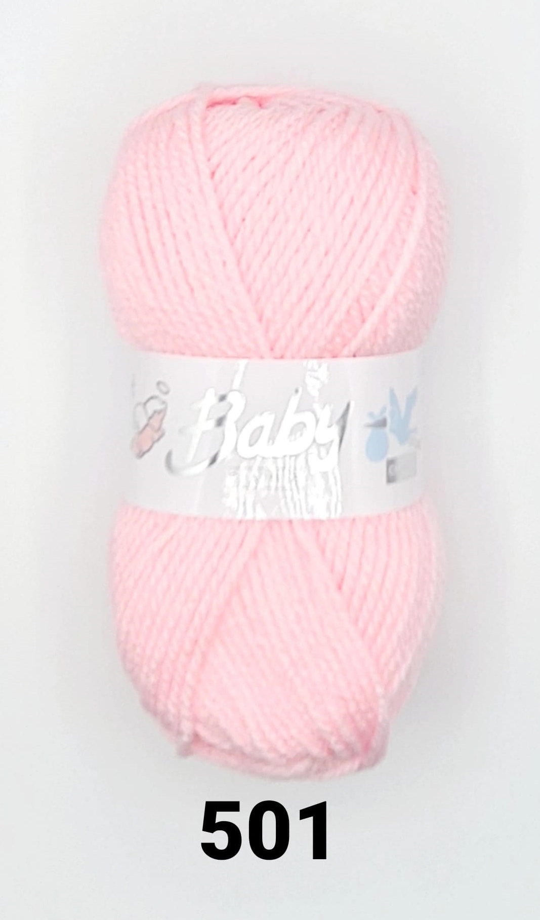 Baby Care Chunky Yarn 10 x 100g Balls Baby Pink 501
